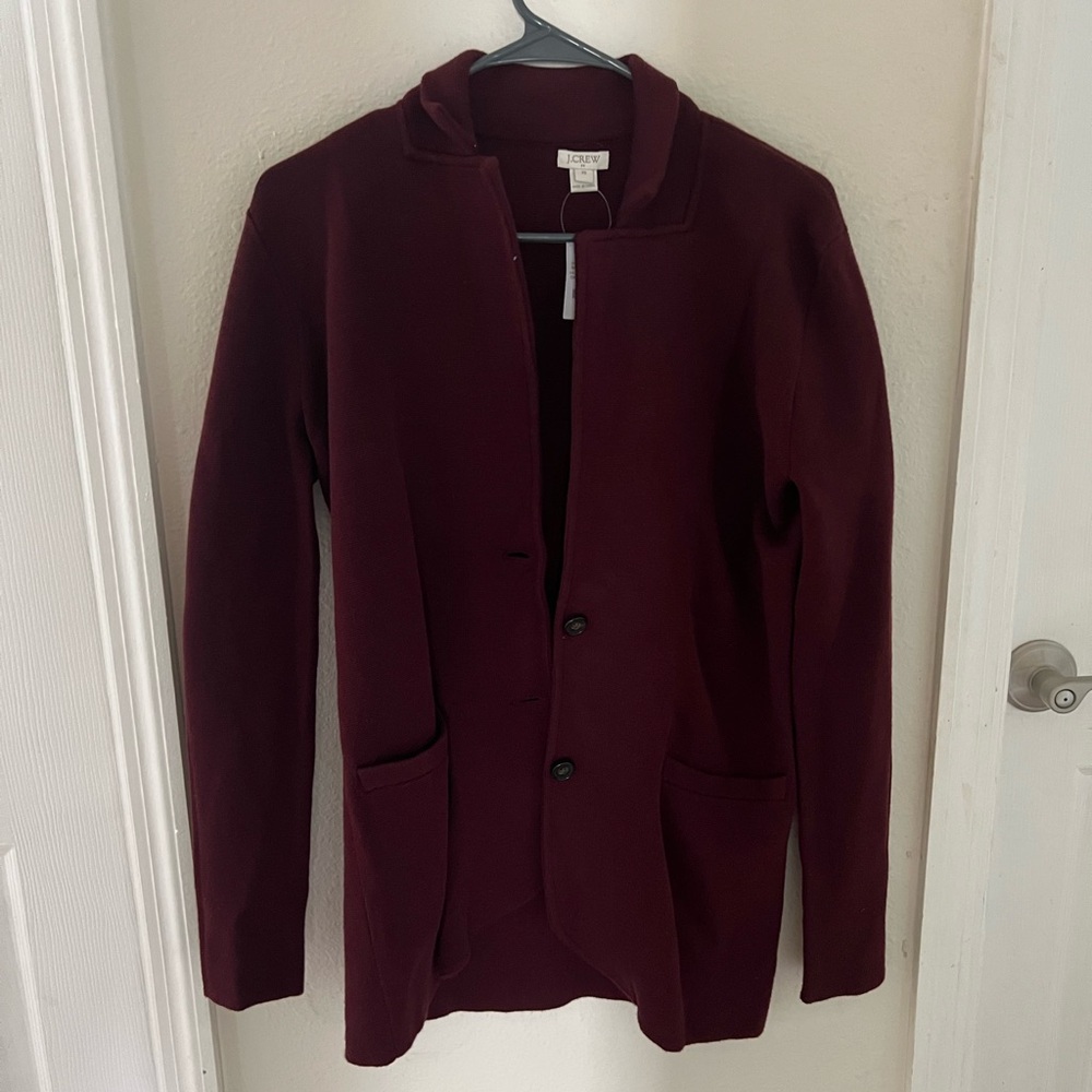 J. Crew Red Lightweight Shirt Jacket for Effortless Style